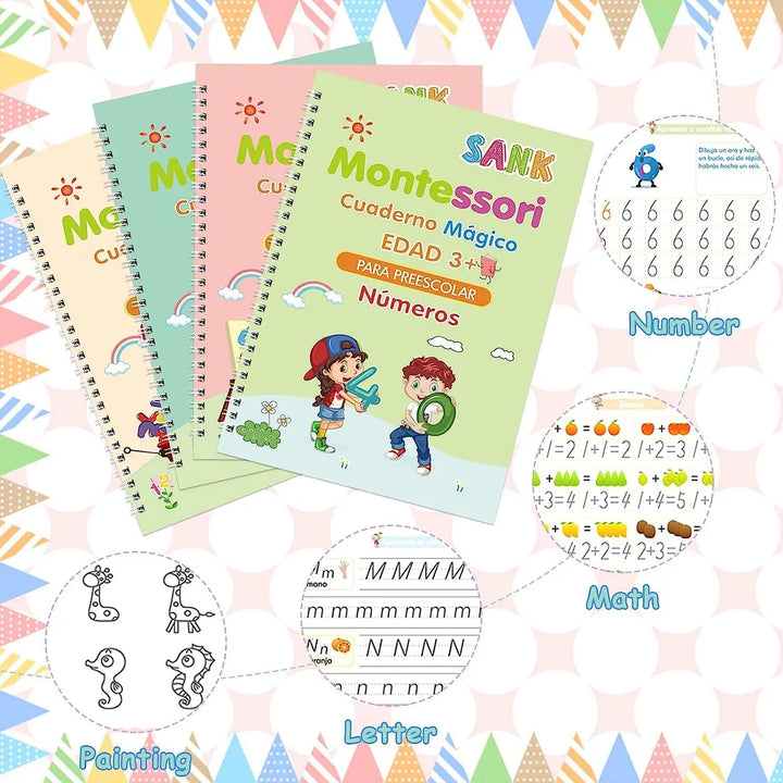 Kit Libro 4 EN 1 con Tinta Mágica 📚