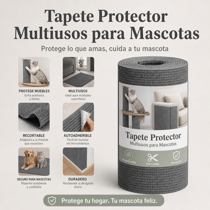 Tapete protector y rascador para mascotas