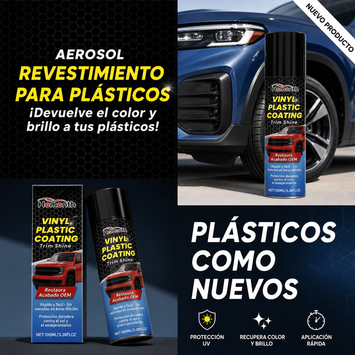 2x1 Aerosol para Renovar Plásticos de Auto y Moto