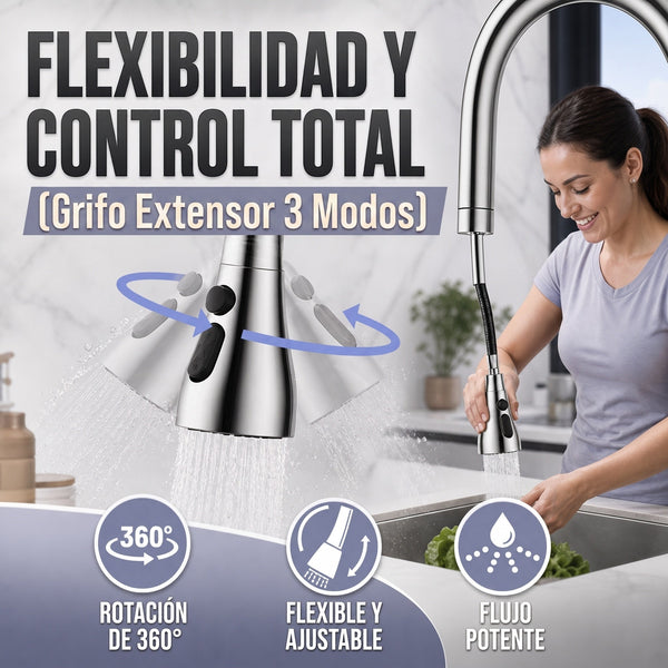 AquaControl™ - Grifo Rociador Multifuncional