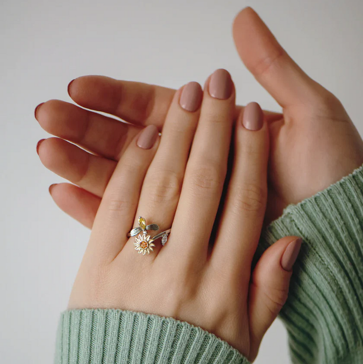 Anillo Girasol - Giratorio
