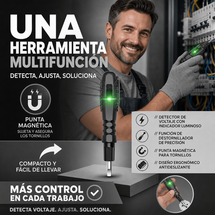 Desarmador Detector Electricidad Magnetico